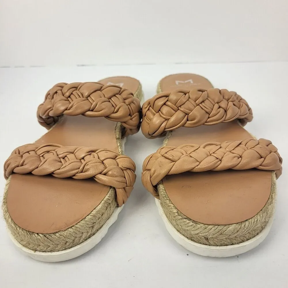 Marc Fisher Jaimee Espadrille Slide Sandal Leather